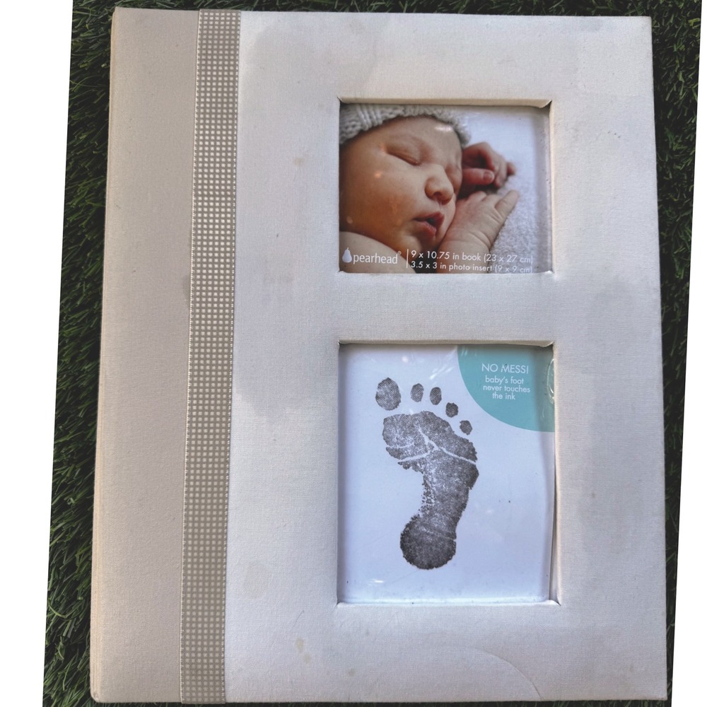 New Pearhead Baby Memory Book, Baby Book with Photo Insert, Baby First Year